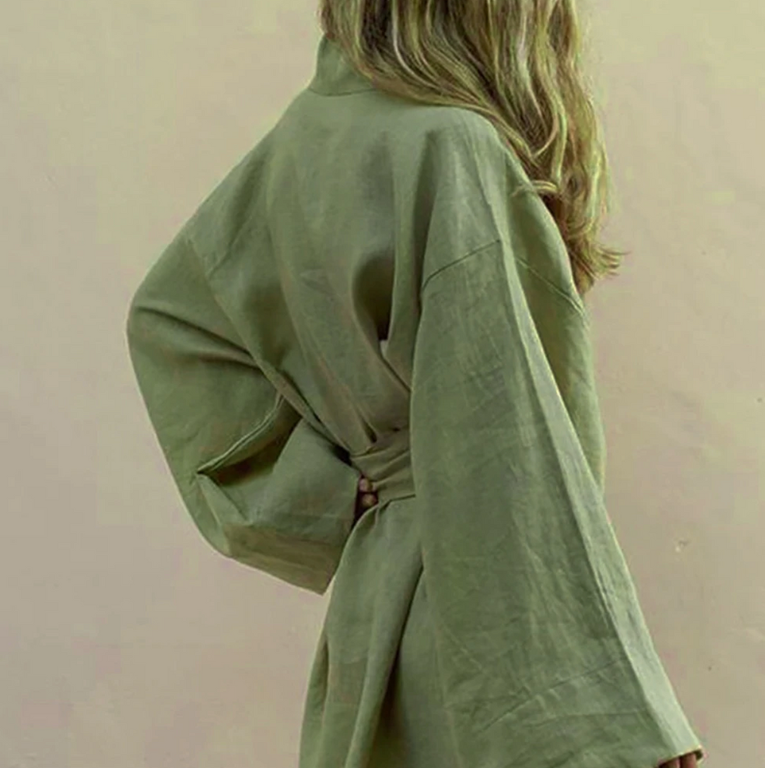 Abito Mini Donna Kimono Casual Leggero