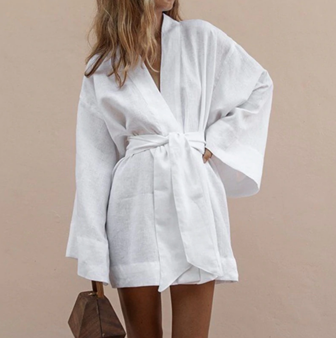 Abito Mini Donna Kimono Casual Leggero - Vesarelli