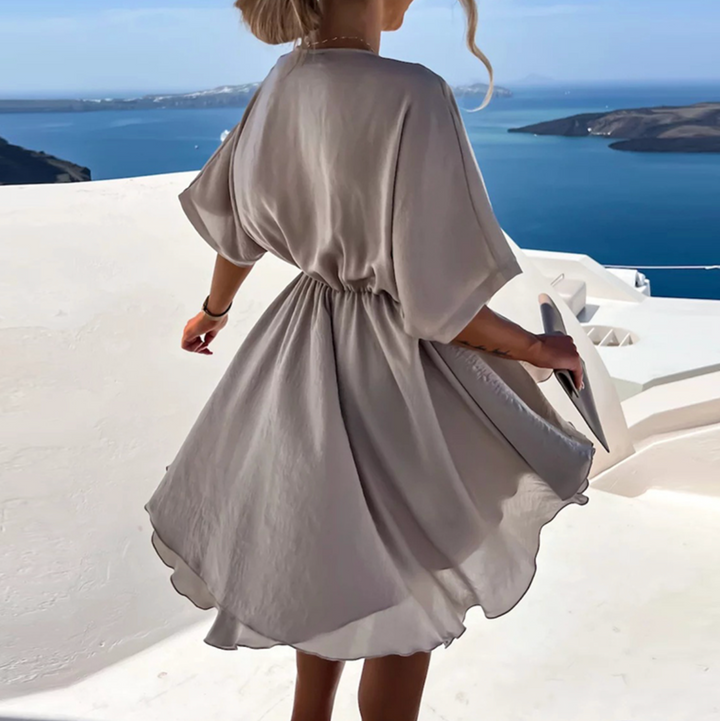 Abito Mini Donna Svasato Elegante Vestibilità Morbida