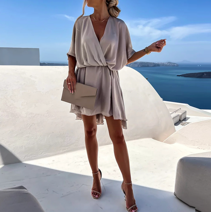 Abito Mini Donna Svasato Elegante Vestibilità Morbida