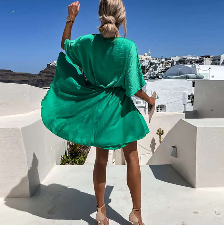 Abito Mini Donna Svasato Elegante Vestibilità Morbida