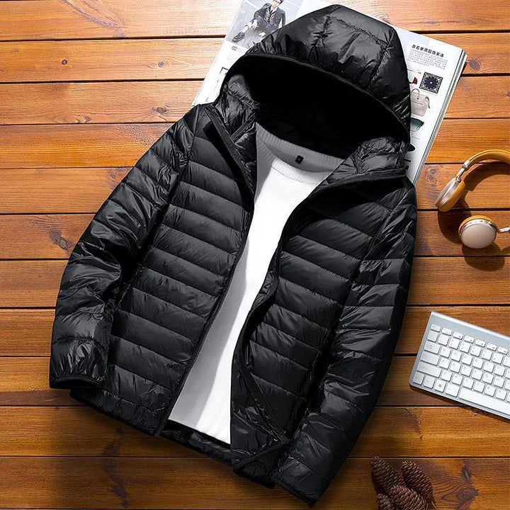Giacca Uomo Trapuntata Invernale con Cappuccio Regular Fit