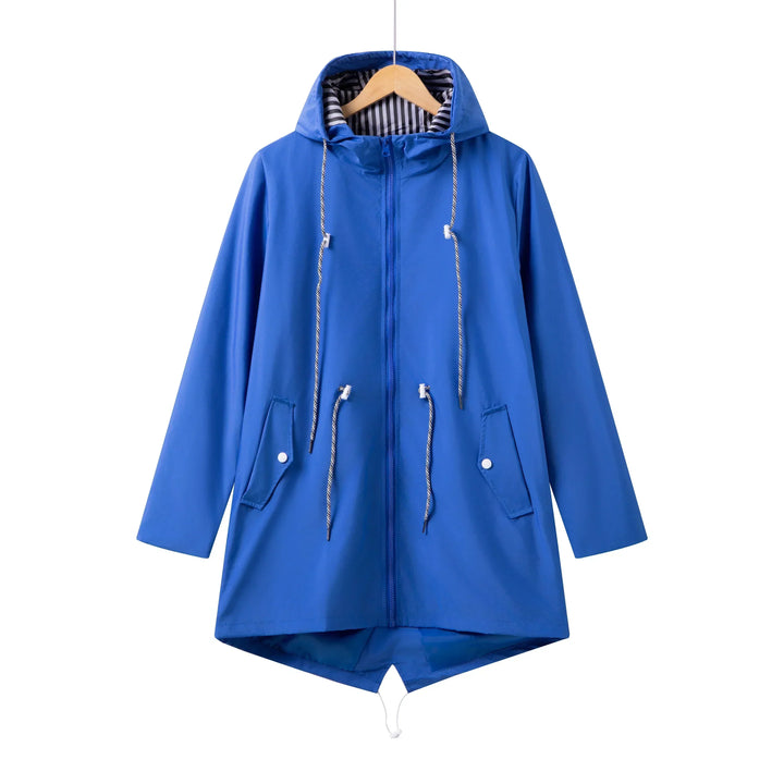 Trench Donna Impermeabile con Cappuccio Stile Casual - Vesarelli