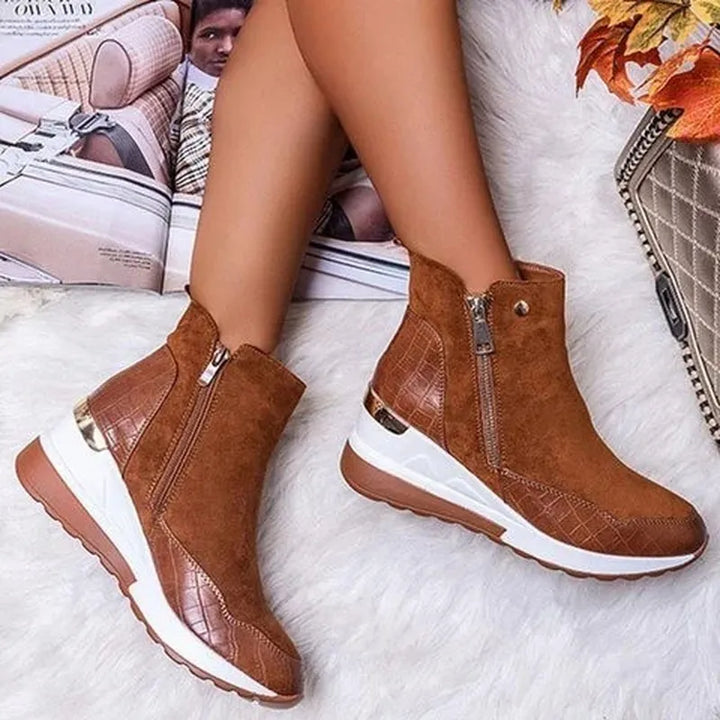 Stivaletti Donna Ortopedici Leggeri Plateau Comodi Stile Casual