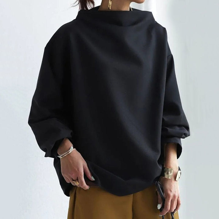 Maglia Donna Collo Alto in Morbida Maglia Elasticizzata