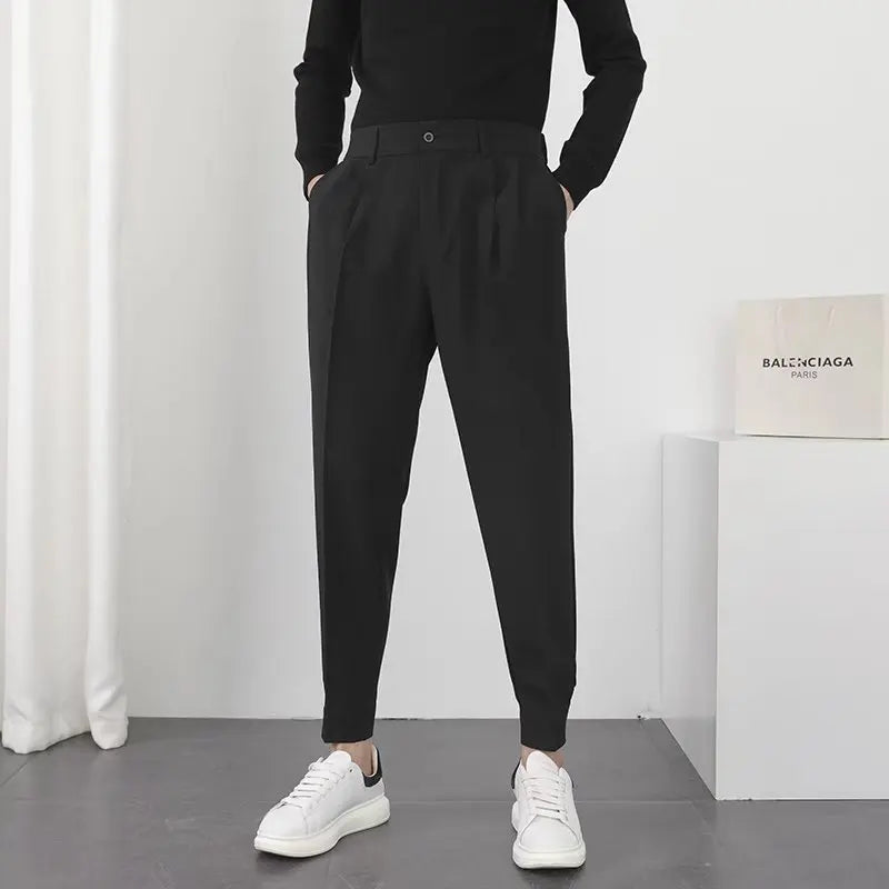 Pantaloni Casual Uomo Slim Fit Tela Leggera