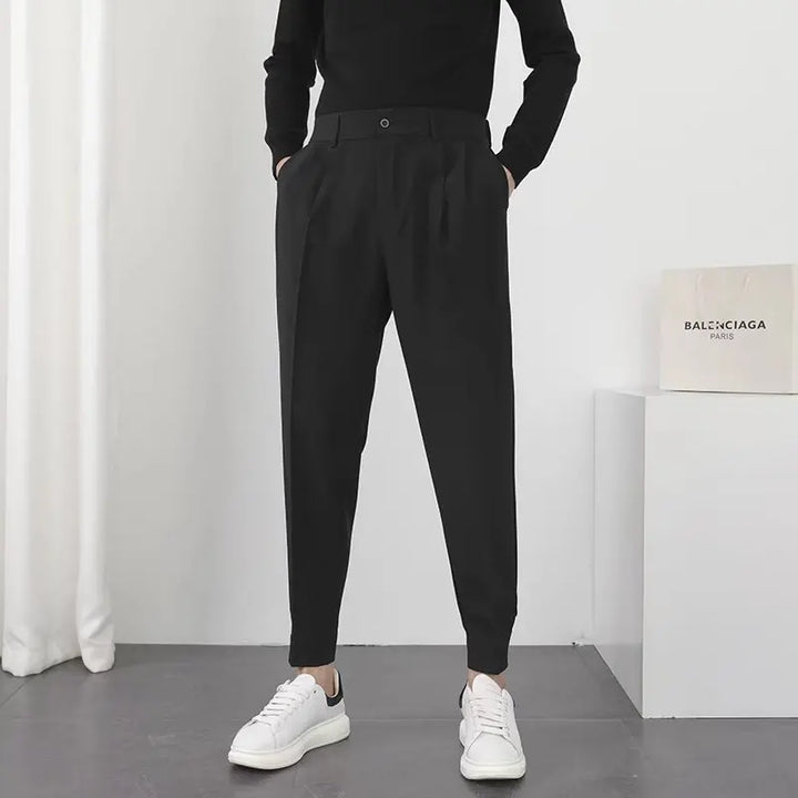 Pantaloni Casual Uomo Slim Fit Tela Leggera