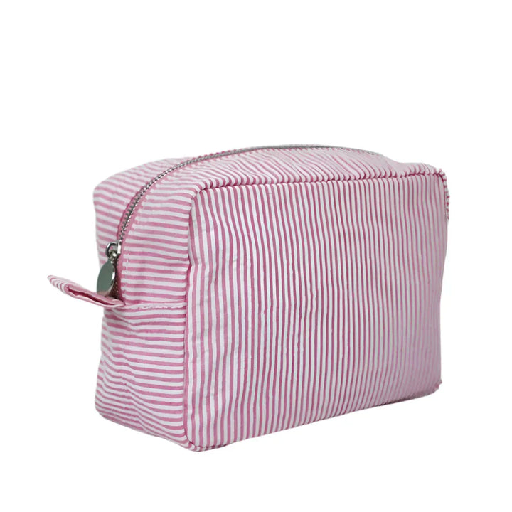 Borsa Cosmetici Donna in Seersucker Grande da Viaggio - Vesarelli