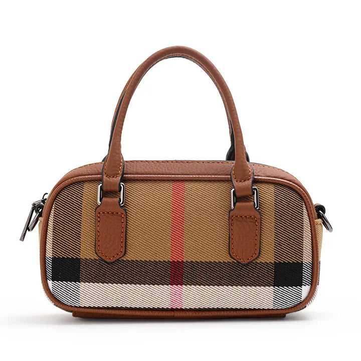 Borsa a Tracolla Donna Tessuto Scozzese Stile Vintage Estivo - Vesarelli