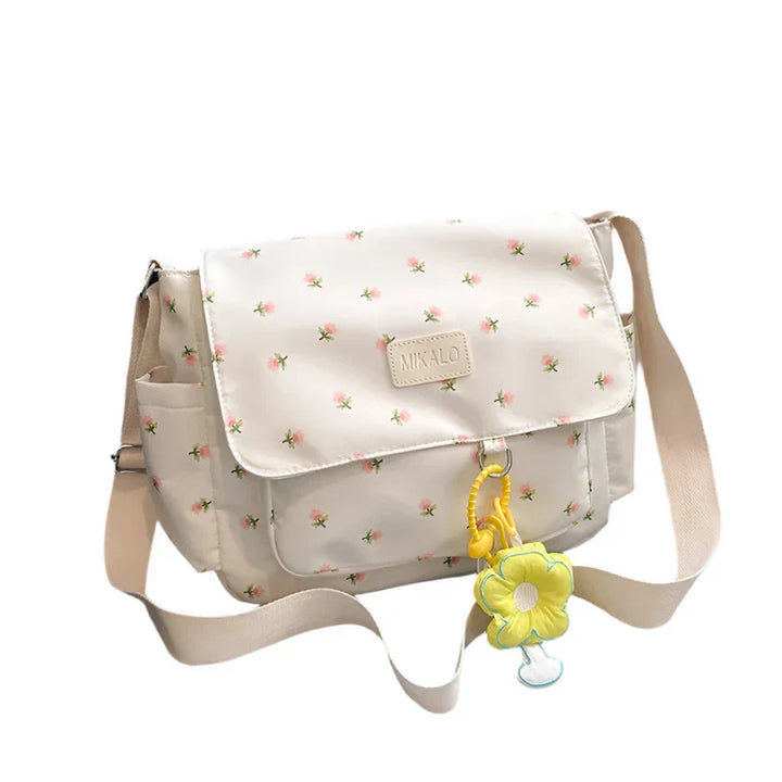Borsa a Tracolla Donna in Tela Fantasia Floreale - Vesarelli