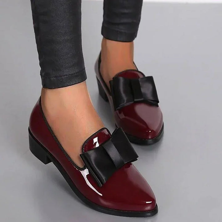 Scarpe Ballerina Donna in Tessuto con Fiocco Decorativo