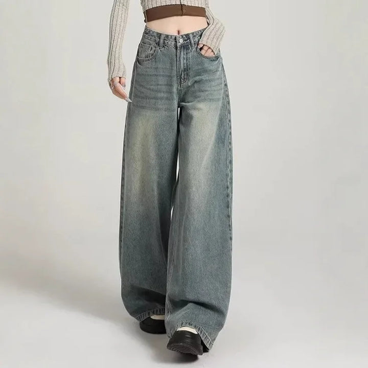 Jeans Donna Vita Alta Taglio Largo Elegante - Vesarelli