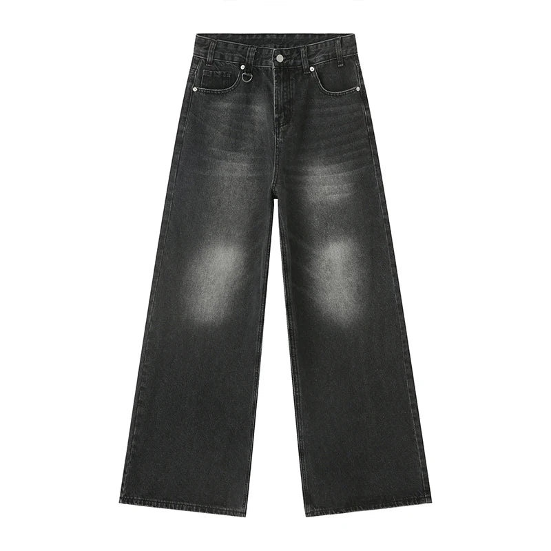 Jeans Uomo Larghi Cotone Stile Streetwear