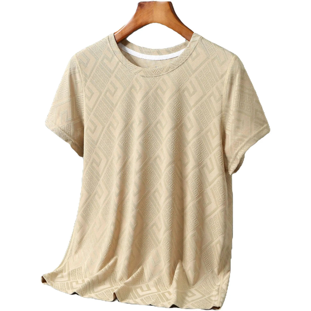 Tshirt Uomo Tessuto Embossed Vestibilità Regular