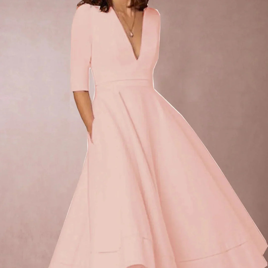 Abito Vintage Donna Gonna Svasata Linea A Elegante