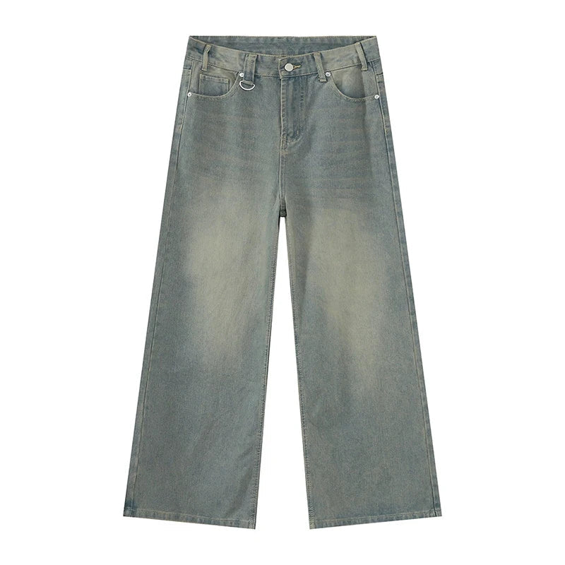 Jeans Uomo Larghi Cotone Stile Streetwear