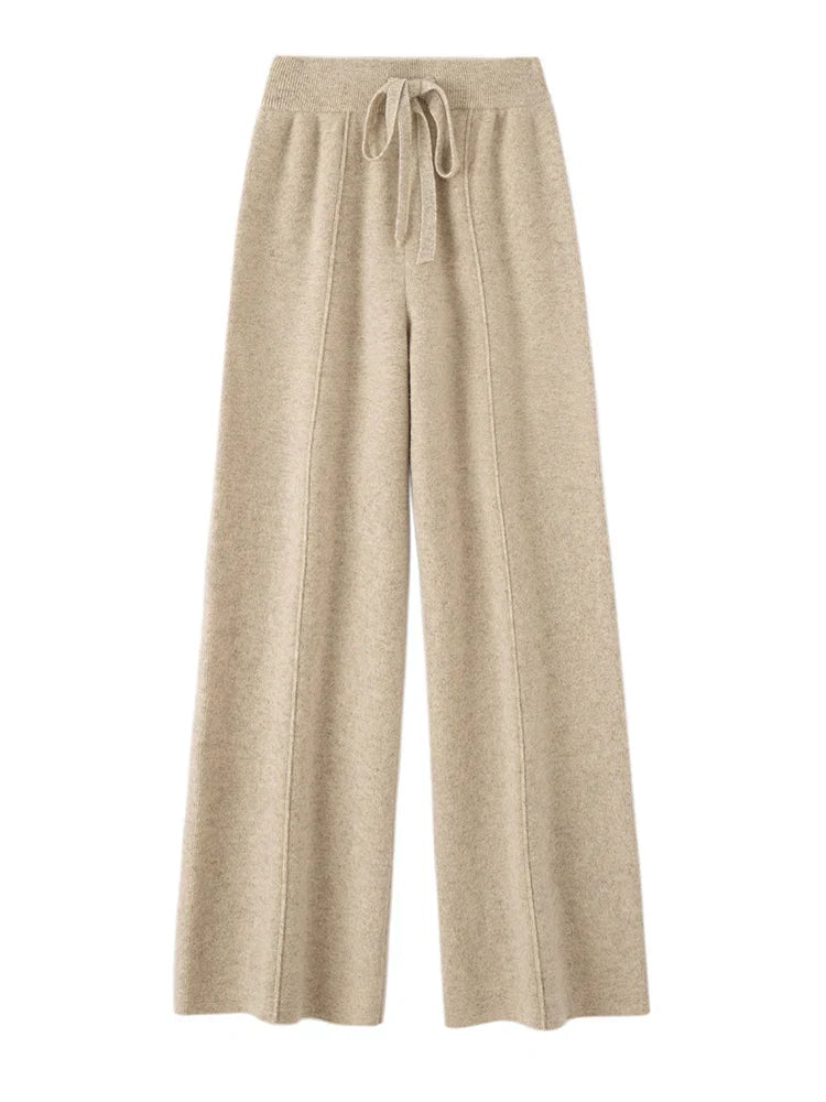 Pantaloni Uomo in Lana Merino Vita Alta Taglio Ampio