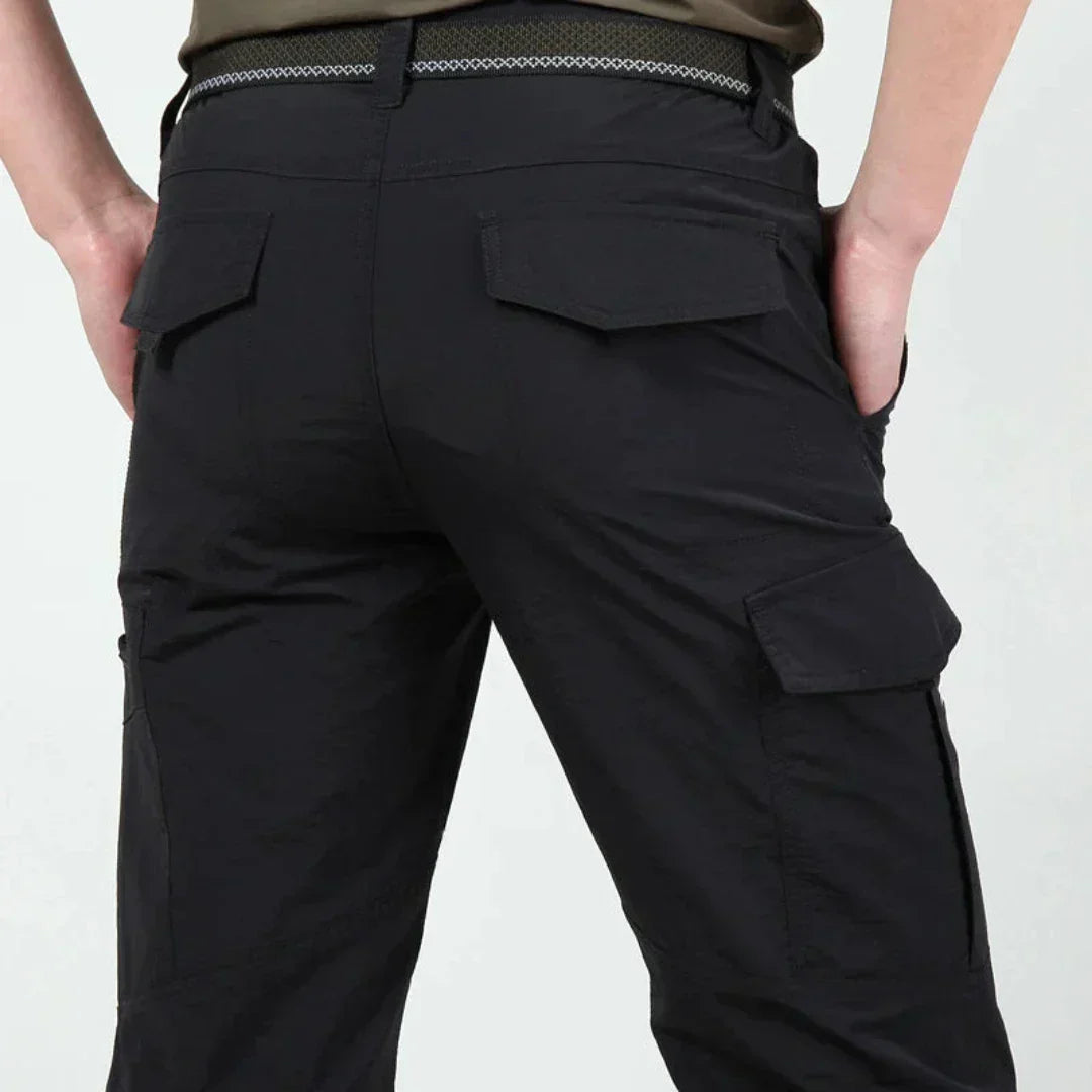 Pantaloni Cargo Uomo Tessuto Robusto Vestibilità Regolare