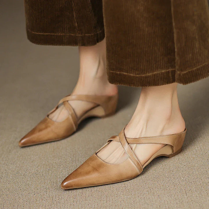 Mules Donna in Vera Pelle Comode Stile Casual