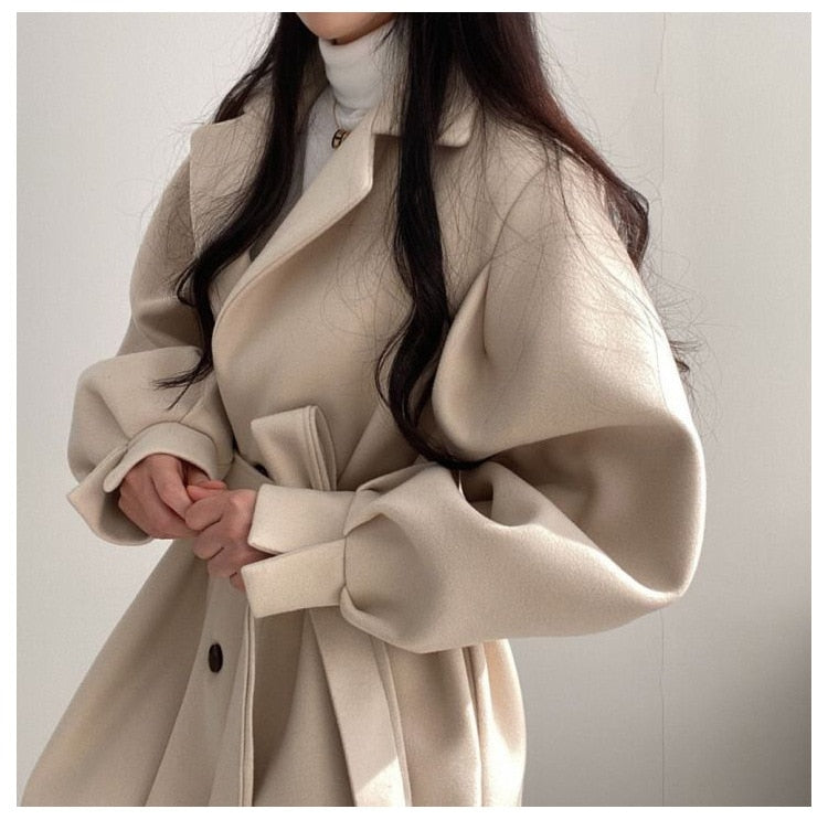 Giacca Midi Donna Elegante Vestibilità Classica