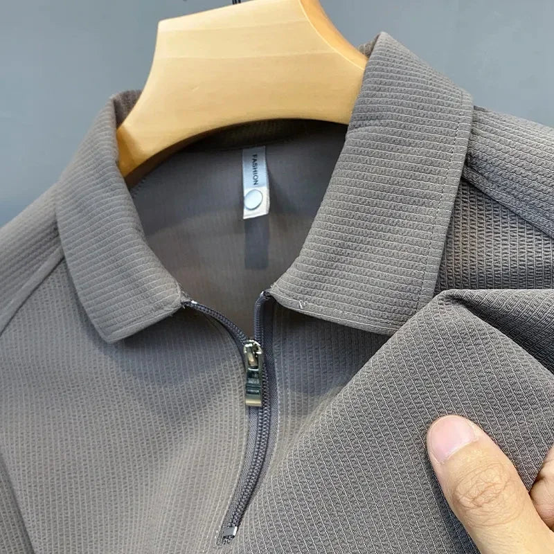 Polo Uomo Sportiva con Zip Quarto