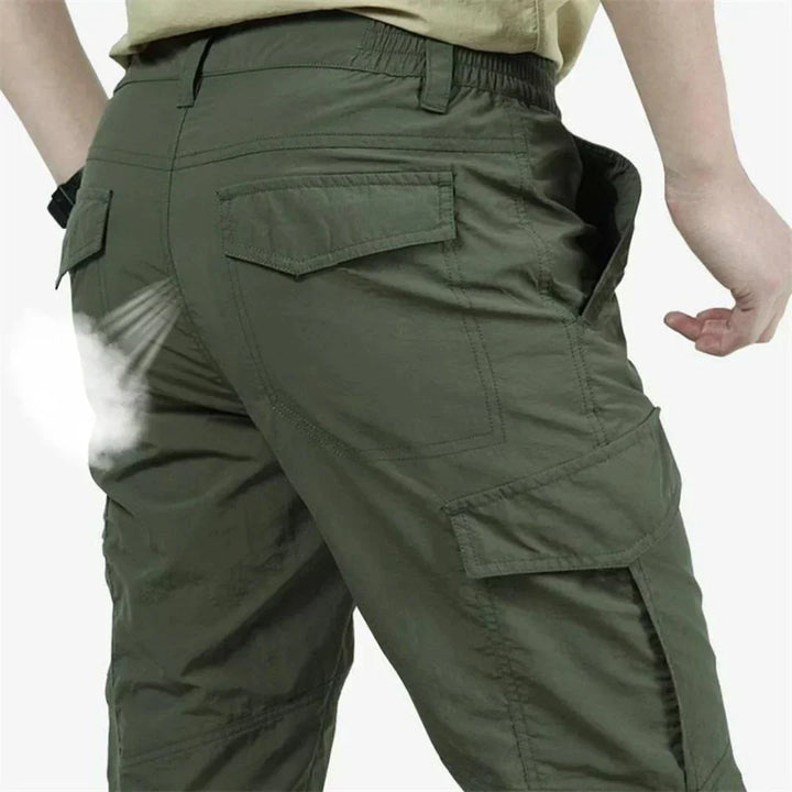 Pantaloni Cargo Uomo Tessuto Robusto Vestibilità Regolare