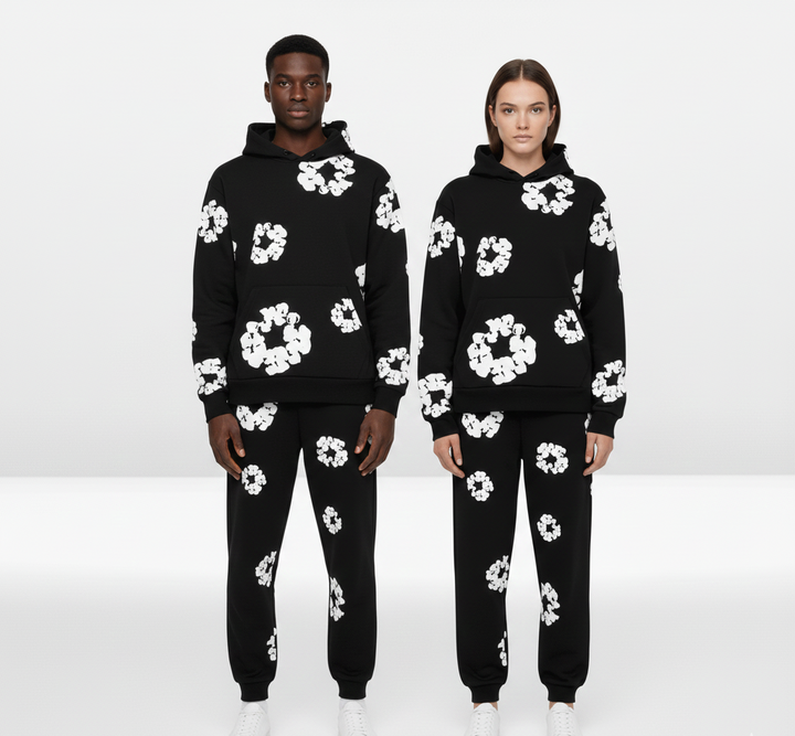 Set Tuta Unisex Cotone Stampa Grafica Vestibilità Comfort - Vesarelli