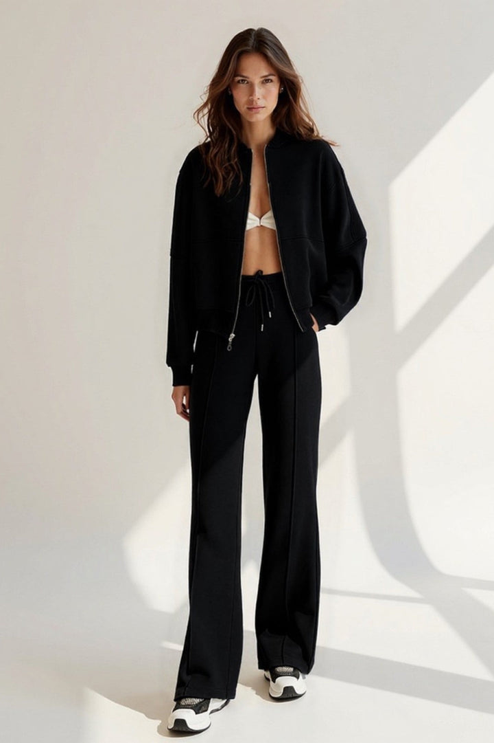 Set coordinato sportivo con giacca e pantaloni | Tessuto tecnico comodo