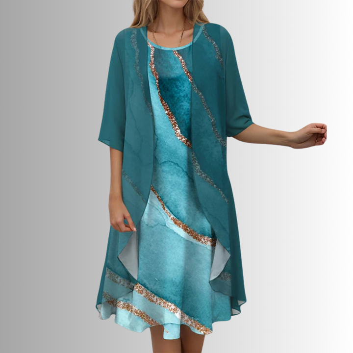 Set Elegante da 2 Pezzi per Donne - Abito e Camicetta Leggera per Estate, Look Chic e Fresco per Ogni Occasione 2