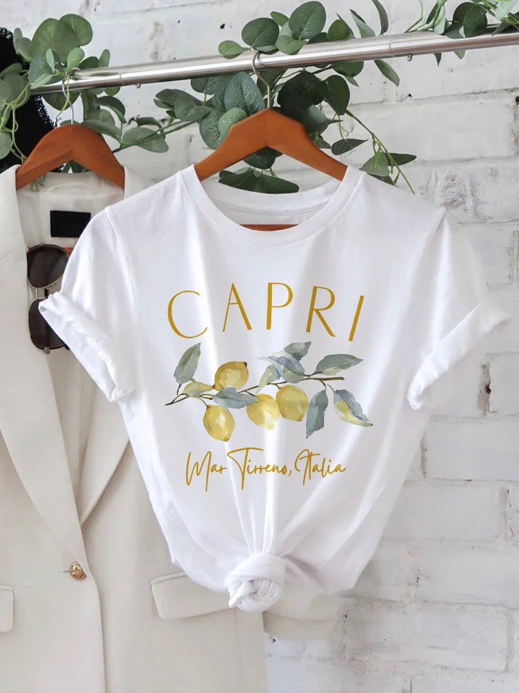 T-shirt Donna Cotone Design Estivo Vestibilità Regular - Vesarelli