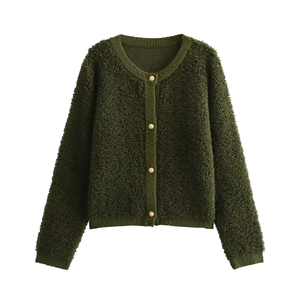 Gilet Donna Teddy Caldo Corto con Bottoni
