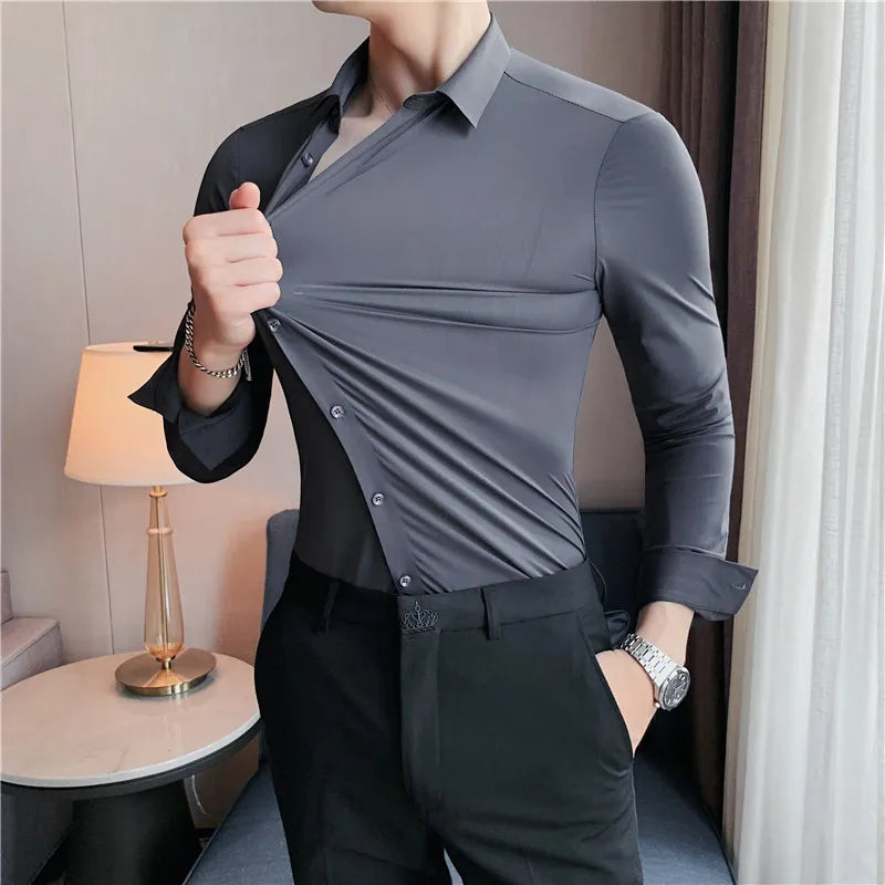 Camicia Uomo Slim Fit Elegante Classica