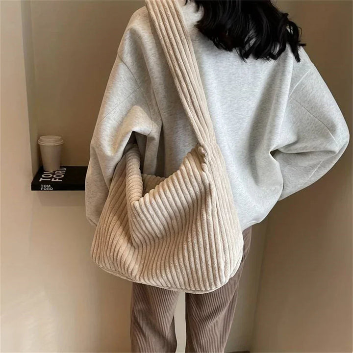 Borsa a Tracolla Donna in Velluto a Coste Stile Estivo - Vesarelli