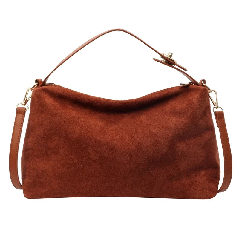 Borsa Tracolla Donna in Pelle Scamosciata Morbida - Vesarelli