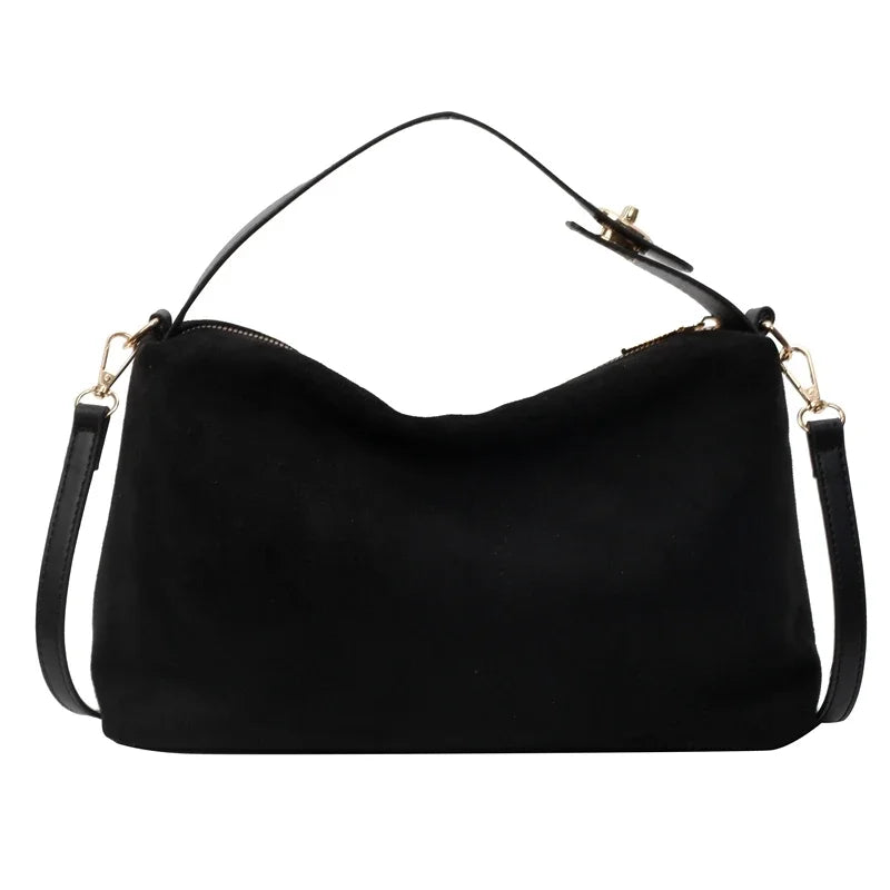 Borsa Tracolla Donna in Pelle Scamosciata Morbida