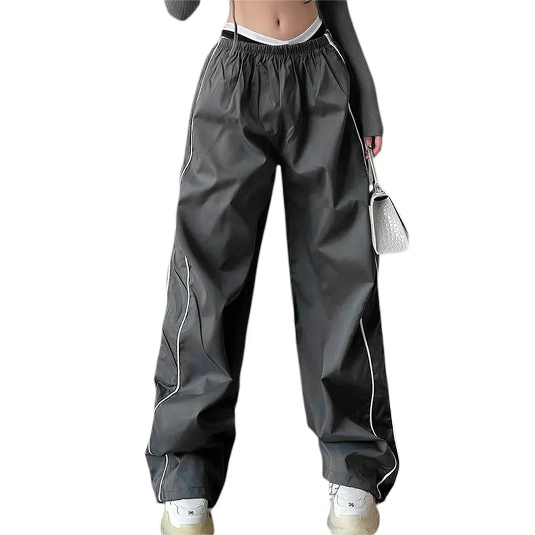 Pantaloni Jogging Donna Cotone Casual Vestibilità Rilassata Baggy