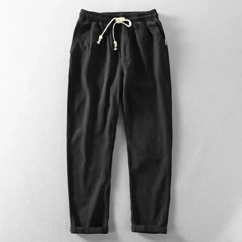 Pantaloni Uomo in Lino Leggeri Vestibilità Comoda - Vesarelli