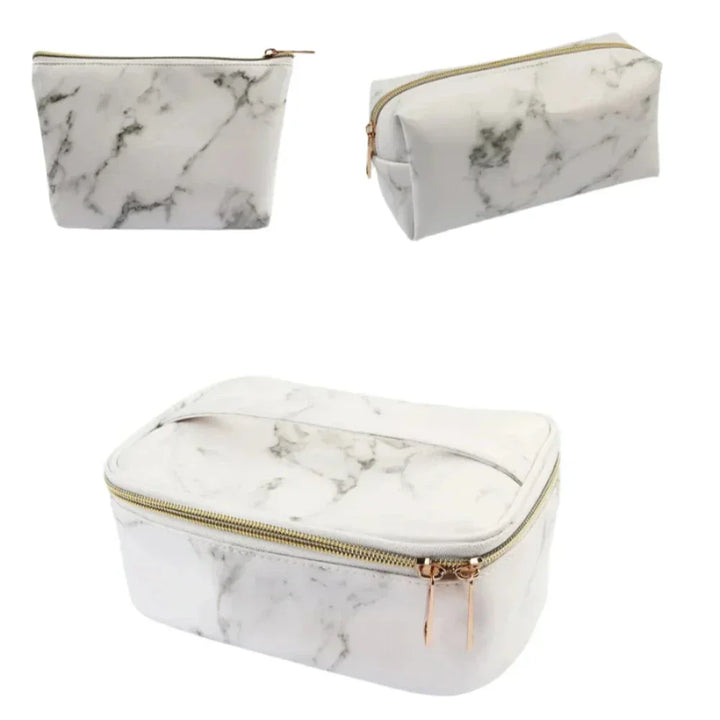Set Borse da Viaggio Cosmetiche Donna in Materiale Rigido Elegante - Vesarelli