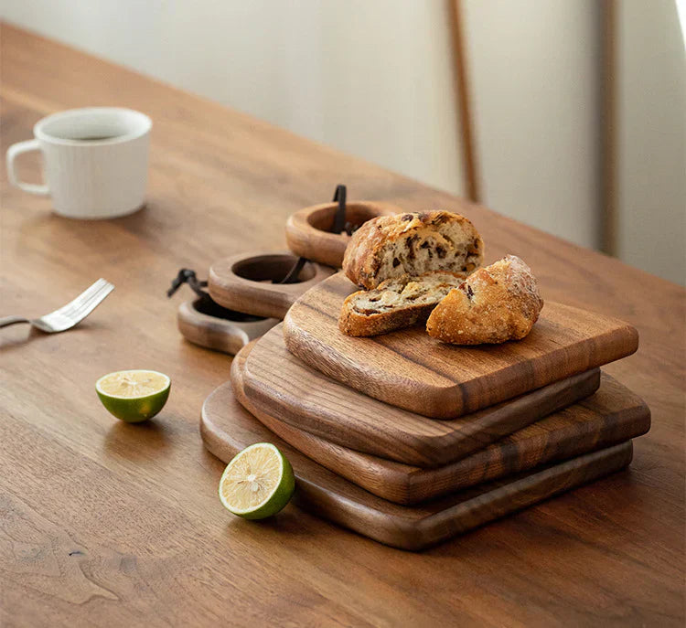 Tagliere Cucina Legno Noce Resistente Elegante