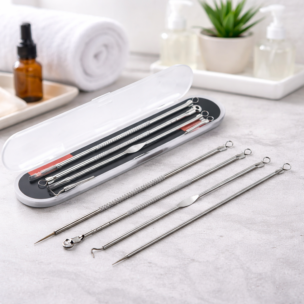 Set Professionale Rimuovi Punti Acne Acciaio Inox Unisex