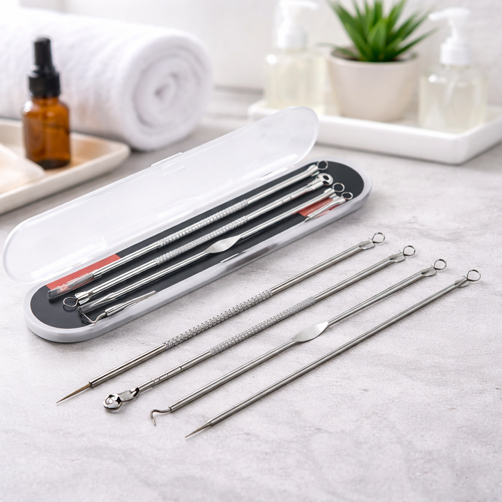 Set Professionale Rimuovi Punti Acne Acciaio Inox Unisex