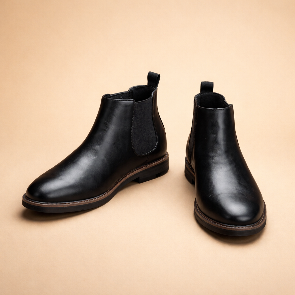 Stivaletti Chelsea Uomo Classici Slip-On in Pelle
