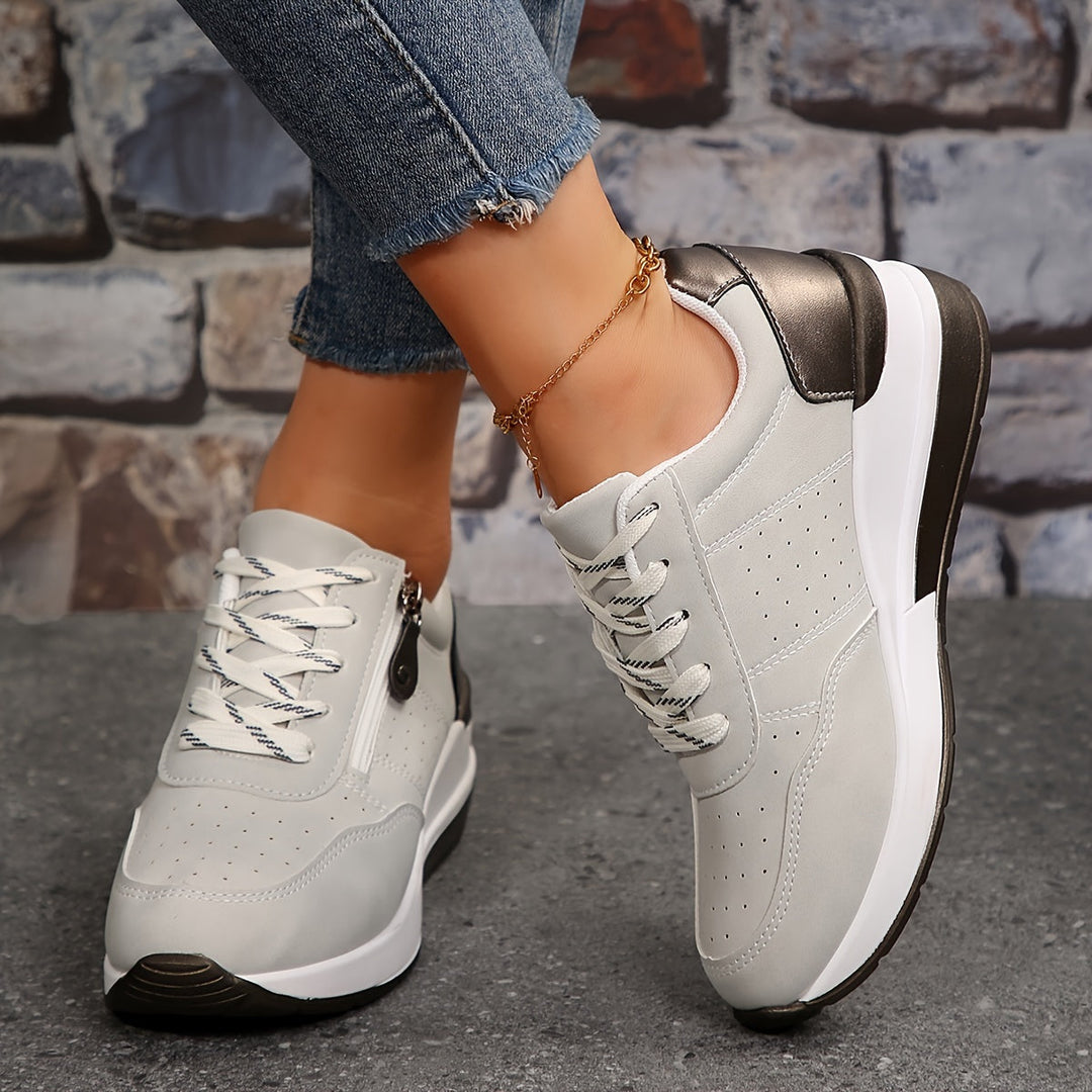 Sneakers basse ed eleganti da donna, comode e ammortizzate in gomma 6