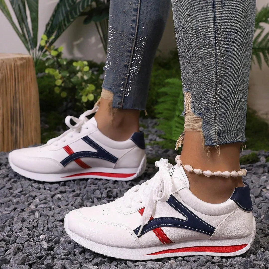 Sneakers casual comode da donna, leggere e traspiranti, sintetiche 1