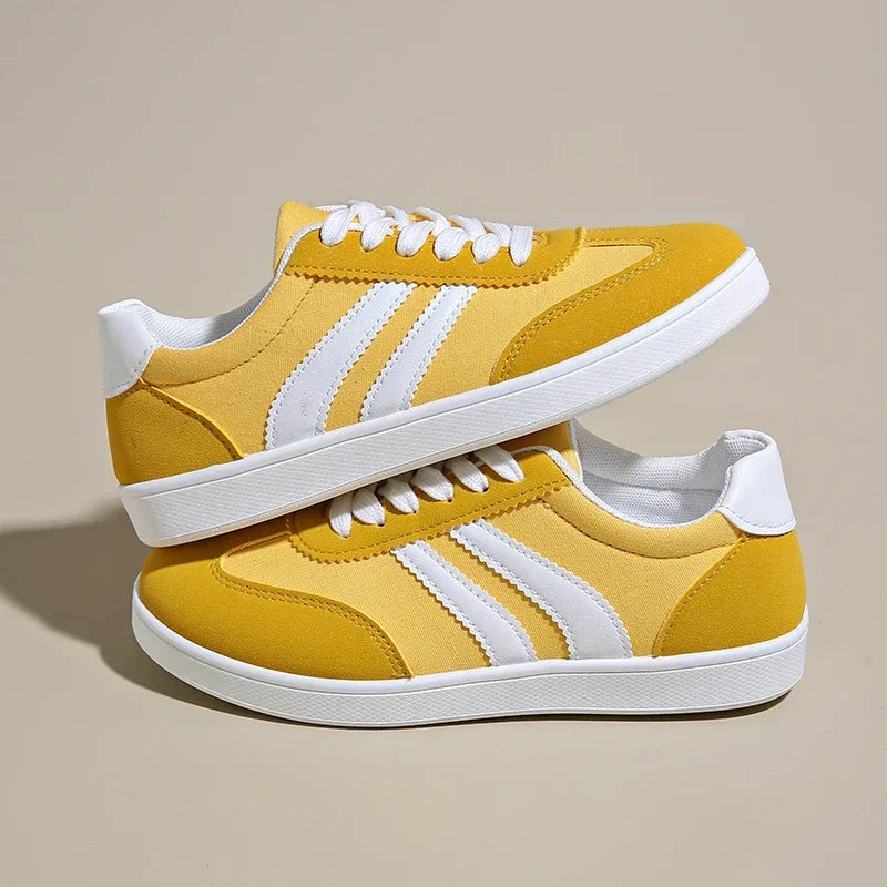 Sneakers da donna alla moda con lacci, comode e resistenti, sintetiche 6