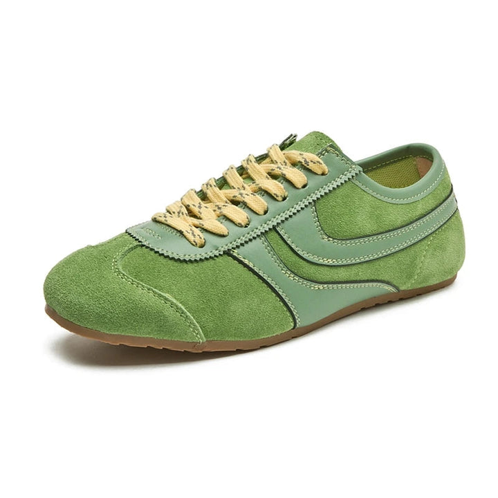Sneakers da donna retrò con lacci, comode e sintetiche 2