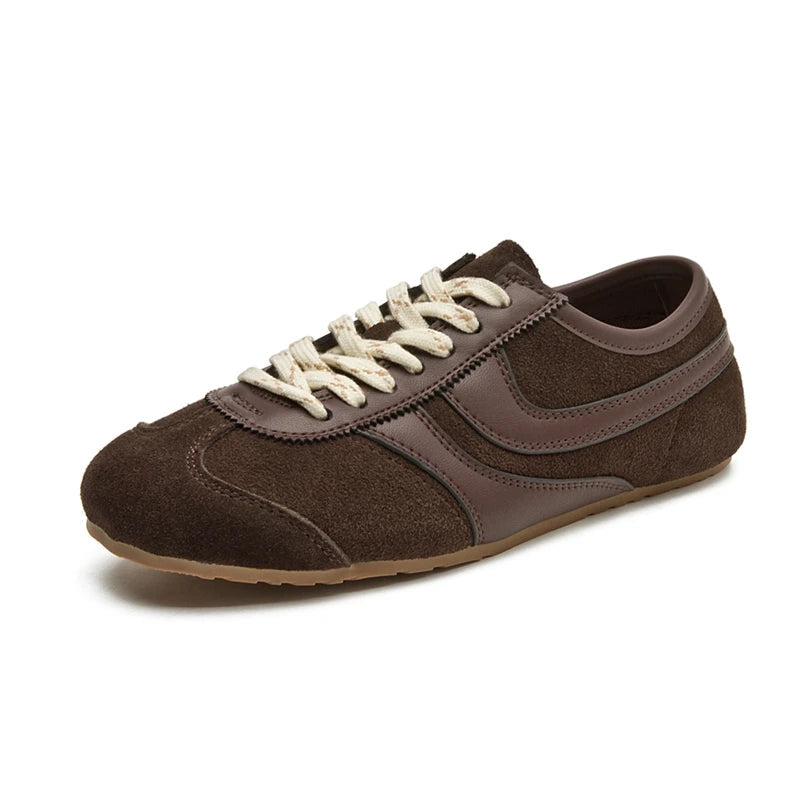 Sneakers da donna retrò con lacci, comode e sintetiche 3