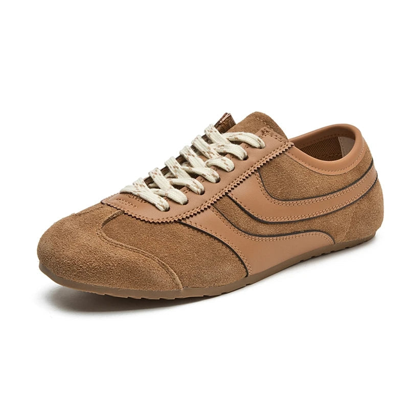Sneakers da donna retrò con lacci, comode e sintetiche 6