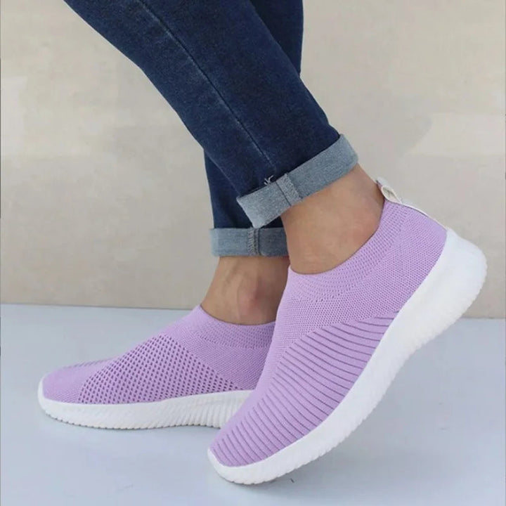 Sneakers Slip-On Donna Maglia Gomma Traspirante Comfort Prolungato - Vesarelli