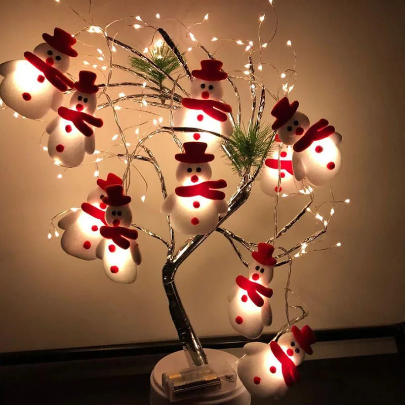 Luci Natalizie Pupazzo di Neve Peluche Decorazione Festa - Vesarelli